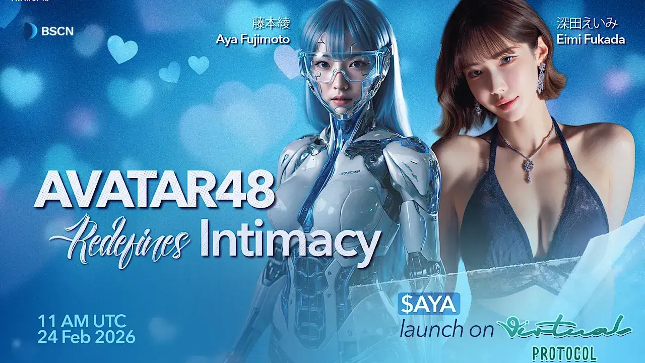 AVATAR48 Redefines Intimacy with $AYA Launch on Virtuals; Onboards Global Icon Eimi Fukada