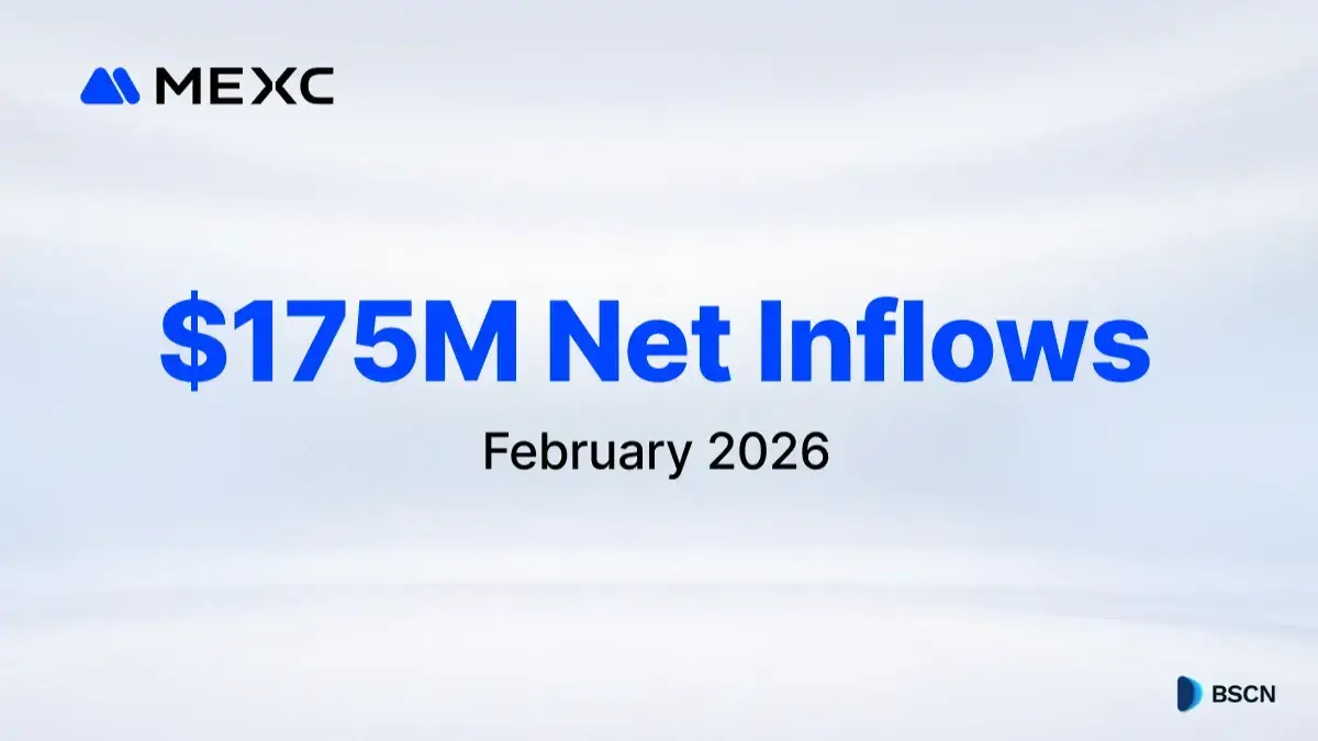 MEXC Records $175M Net Inflows in February, Ranking 4th Among Global CEXs