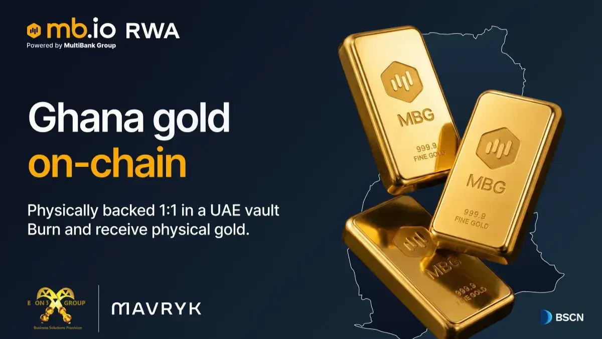 MultiBank Group’s crypto arm mb.io brings Ghana gold on-chain with Kings Orbis, EON3 & Mavryk