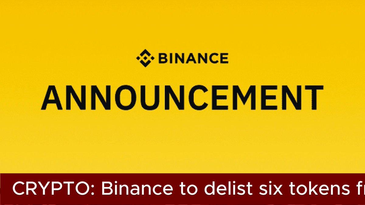 Binance To Delist Six Tokens From Spot Markets
