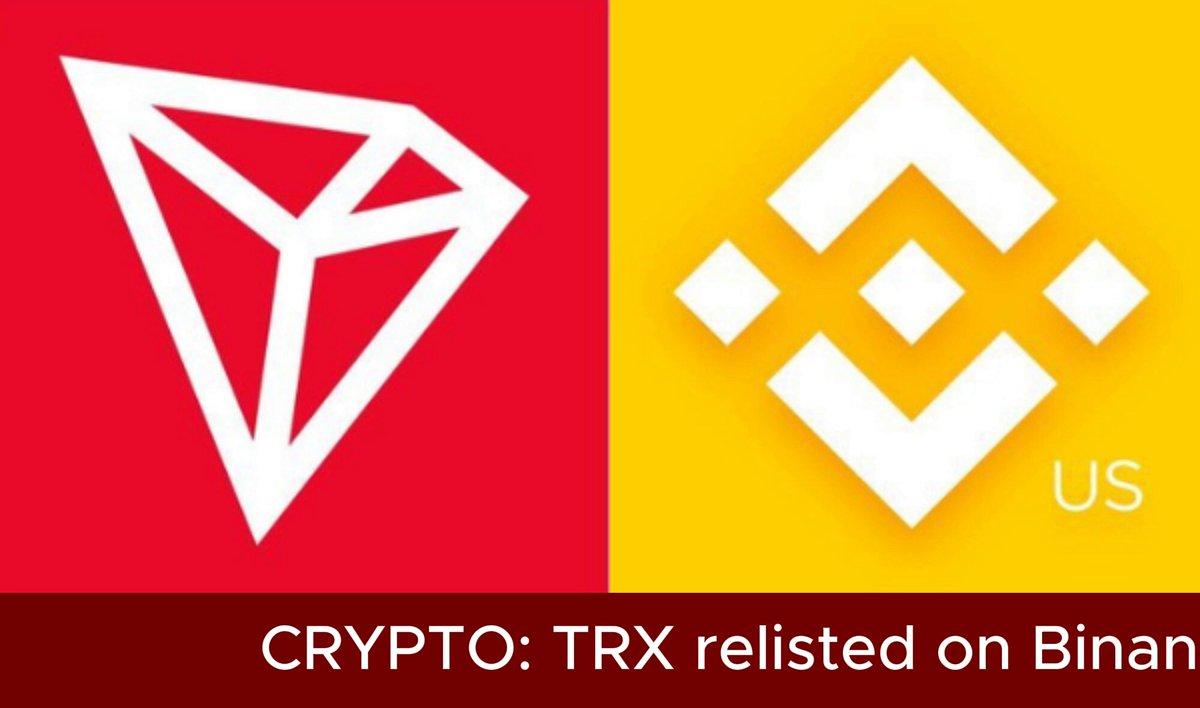 Trx Relisted On Binance.Us Three Years After Sec-Driven Delisting