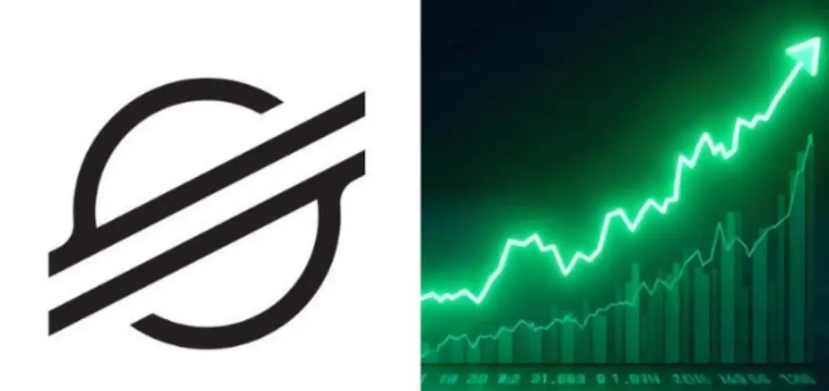Stellar is the lone green candle in a red market
