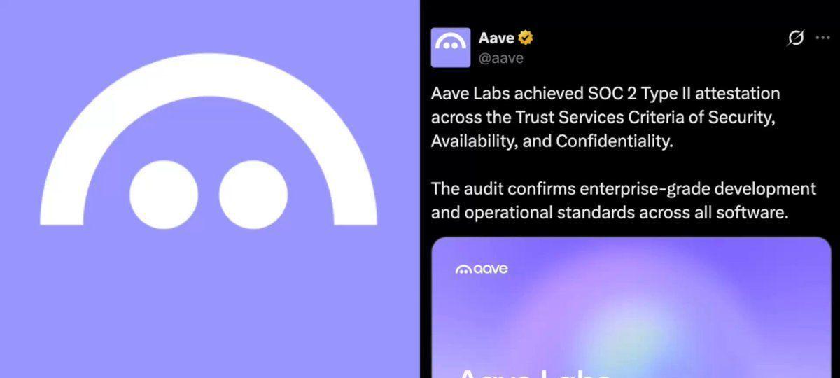 Компания Aave Labs получила сертификат соответствия стандарту Soc 2 Type II корпоративного уровня.